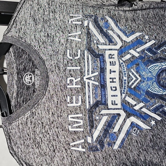 American Fighter Gray Graphic‎ T-Shirt Large - Picture 2 of 6
